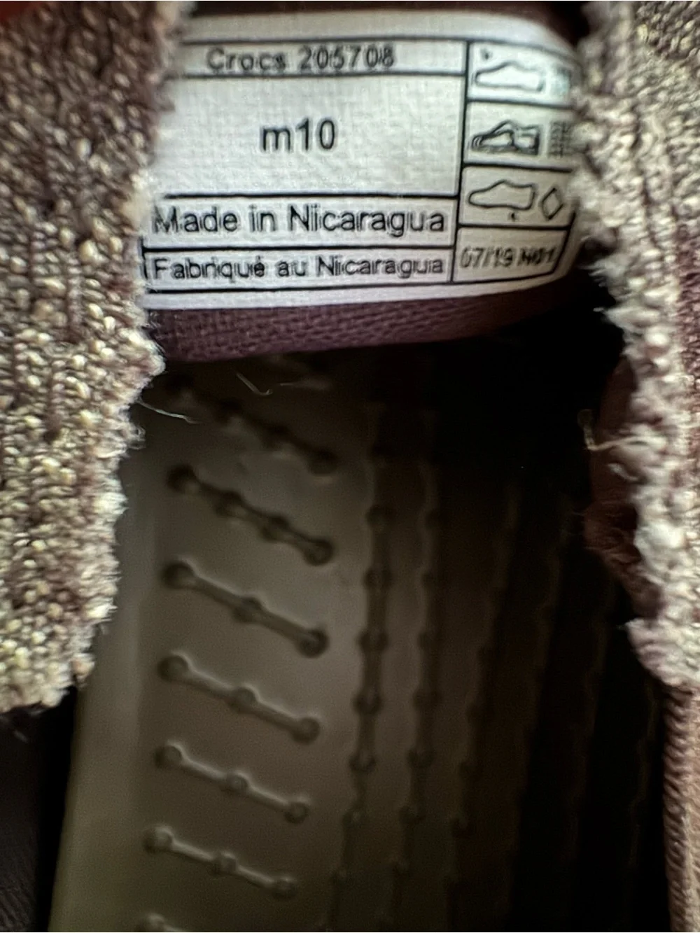 Crocs Santa Cruz Canvas Slip-Ons Loafers Men’s 10 • Brown Taupe